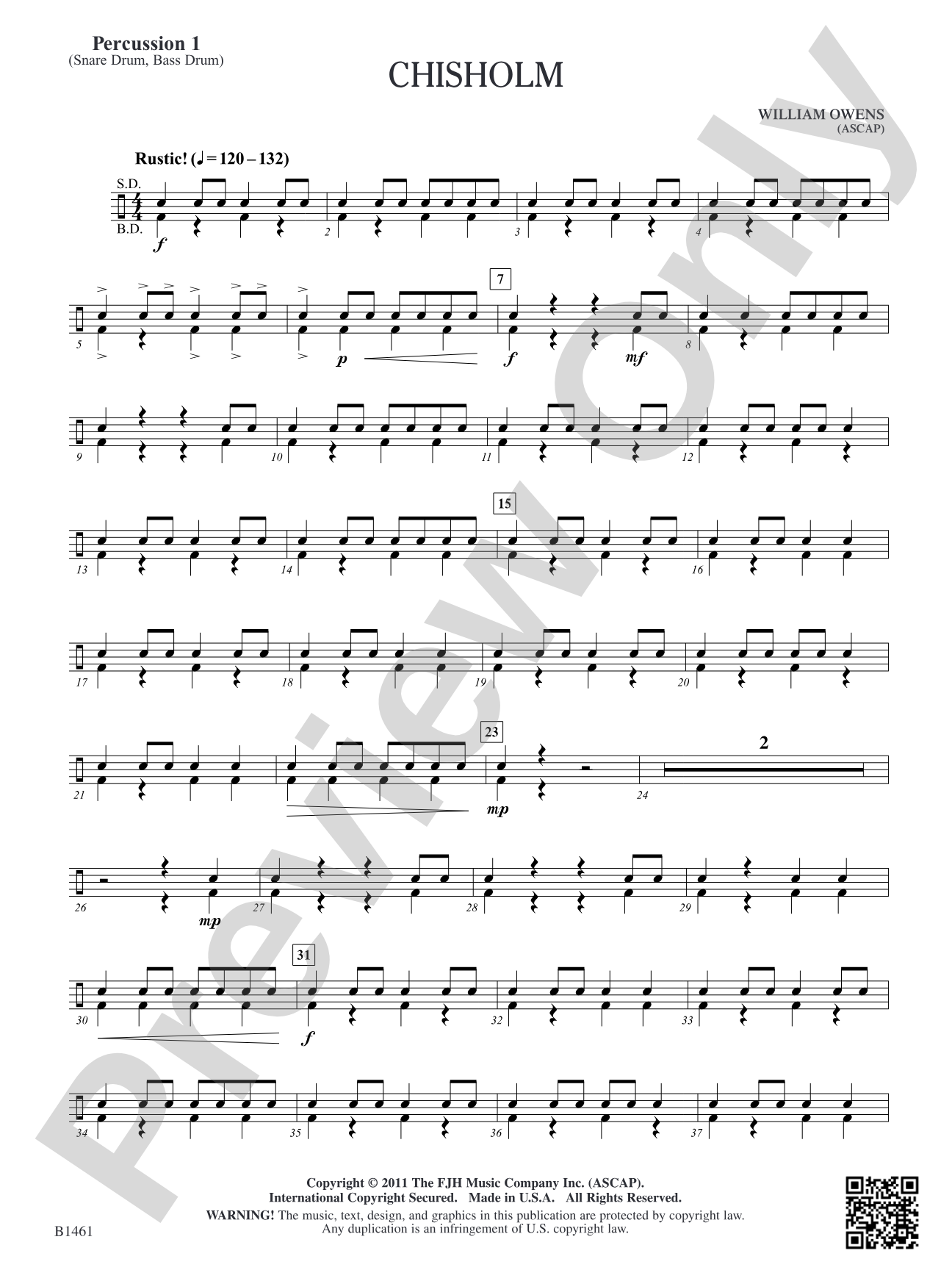 Chisholm: Percussion 1