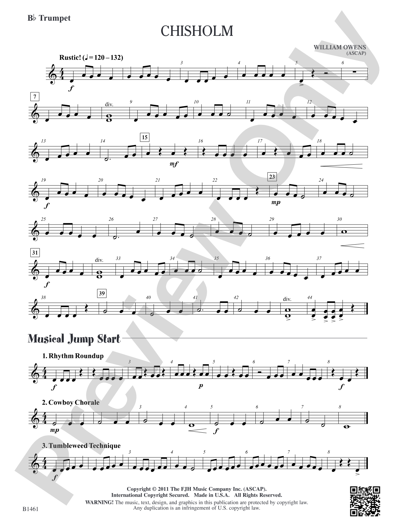 Chisholm: B-flat Trumpet
