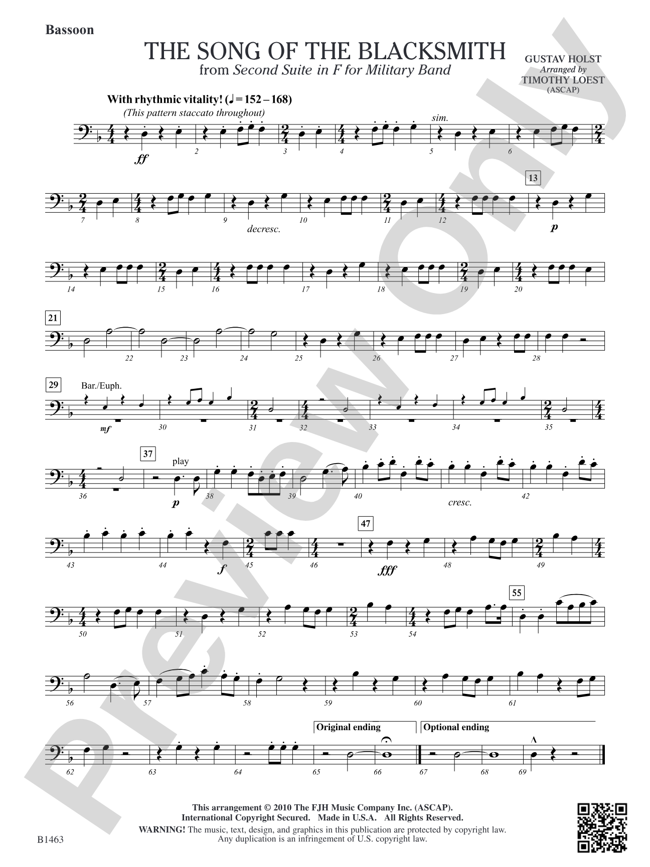 The Song of the Blacksmith: Bassoon