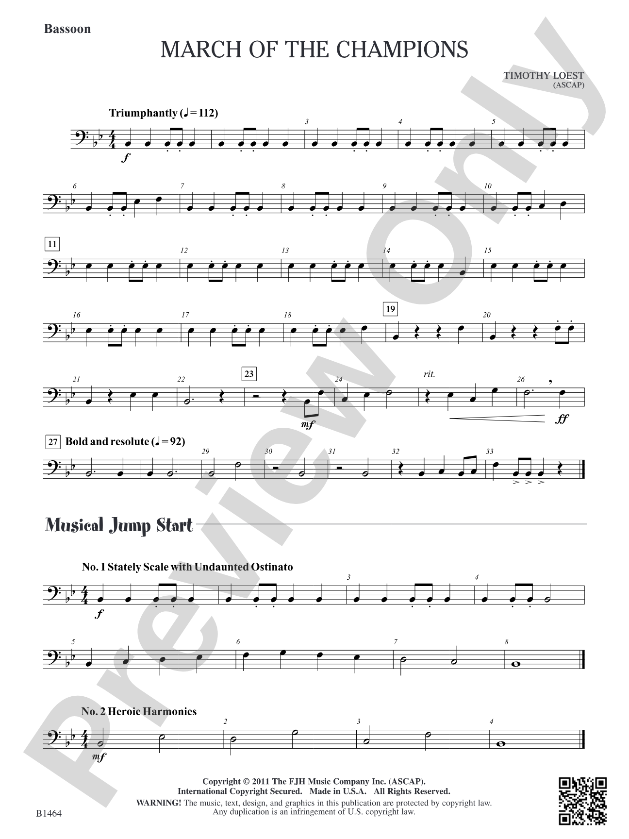 March of the Champions: Bassoon