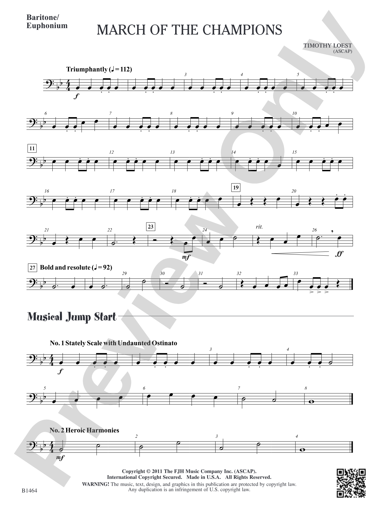 March of the Champions: Baritone/Euphonium