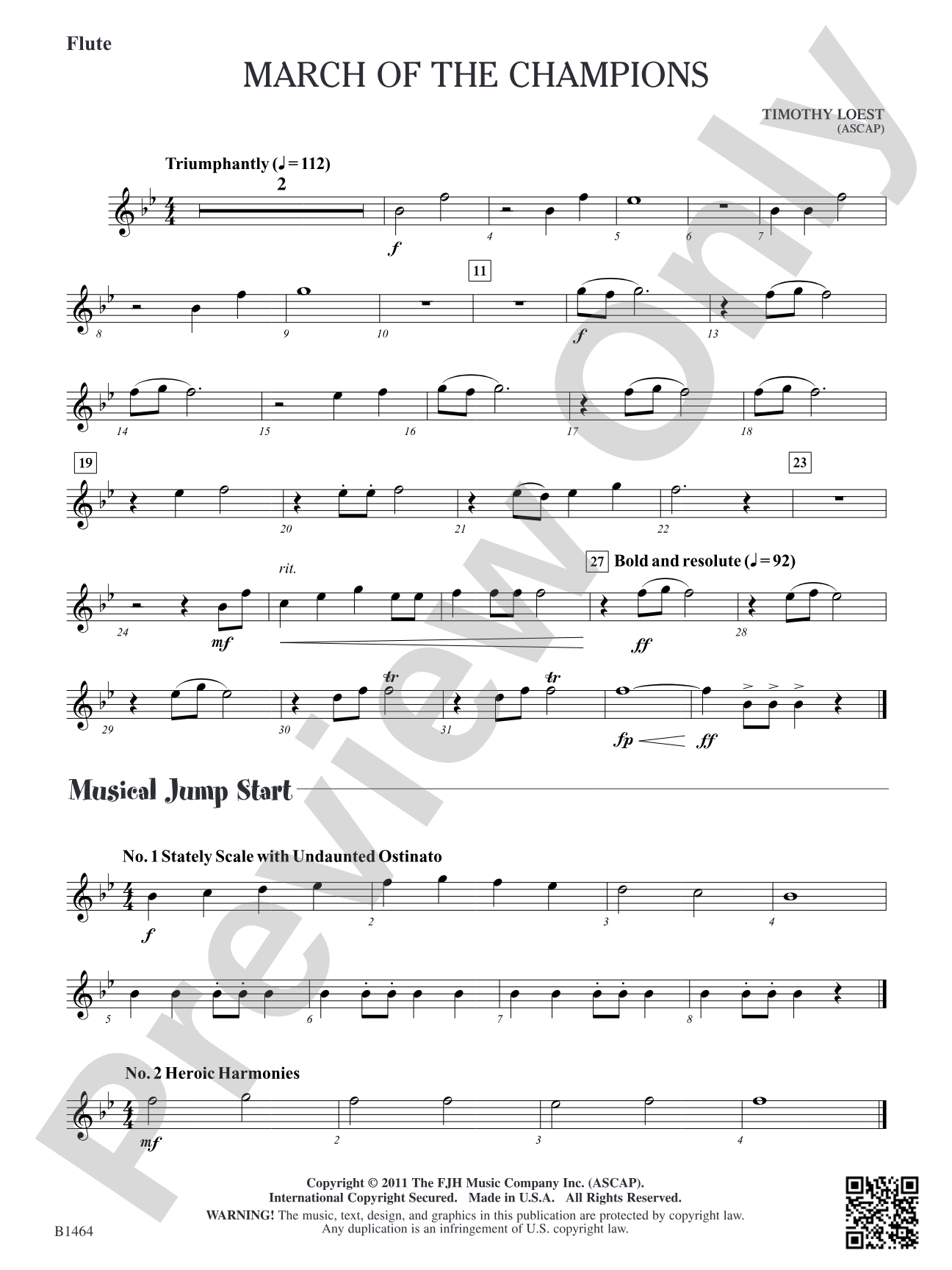 March of the Champions: Flute
