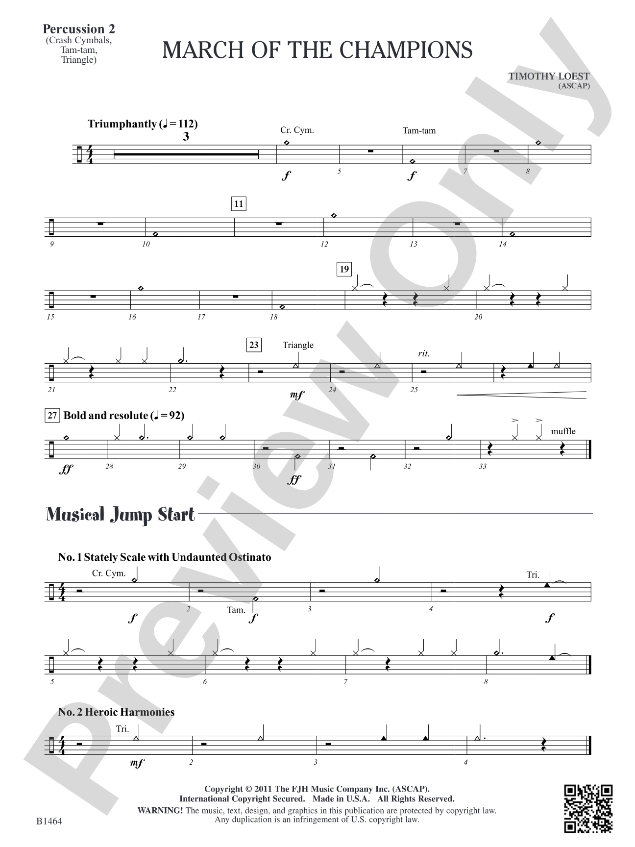 March of the Champions: Percussion 2