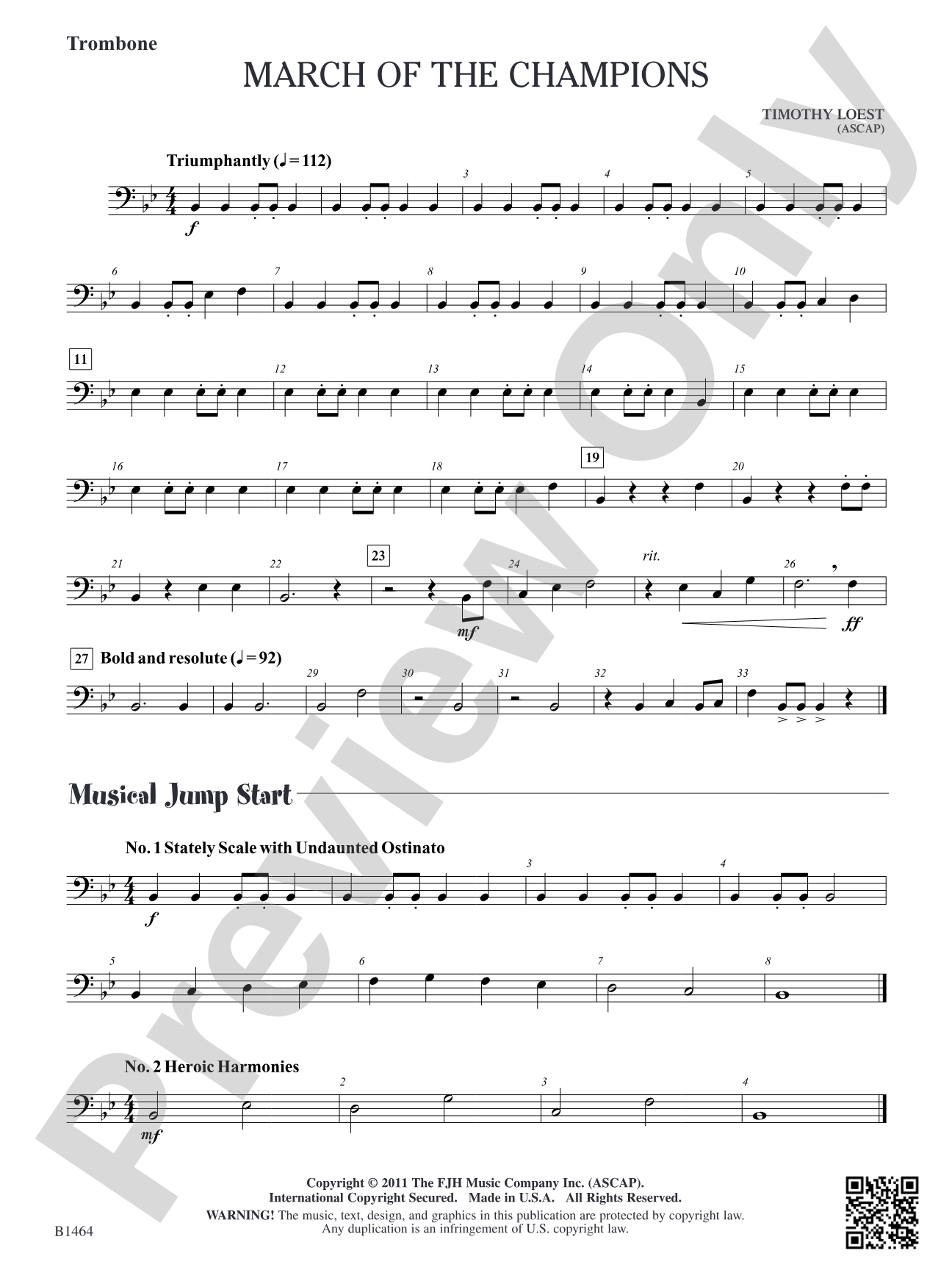 March of the Champions: Trombone