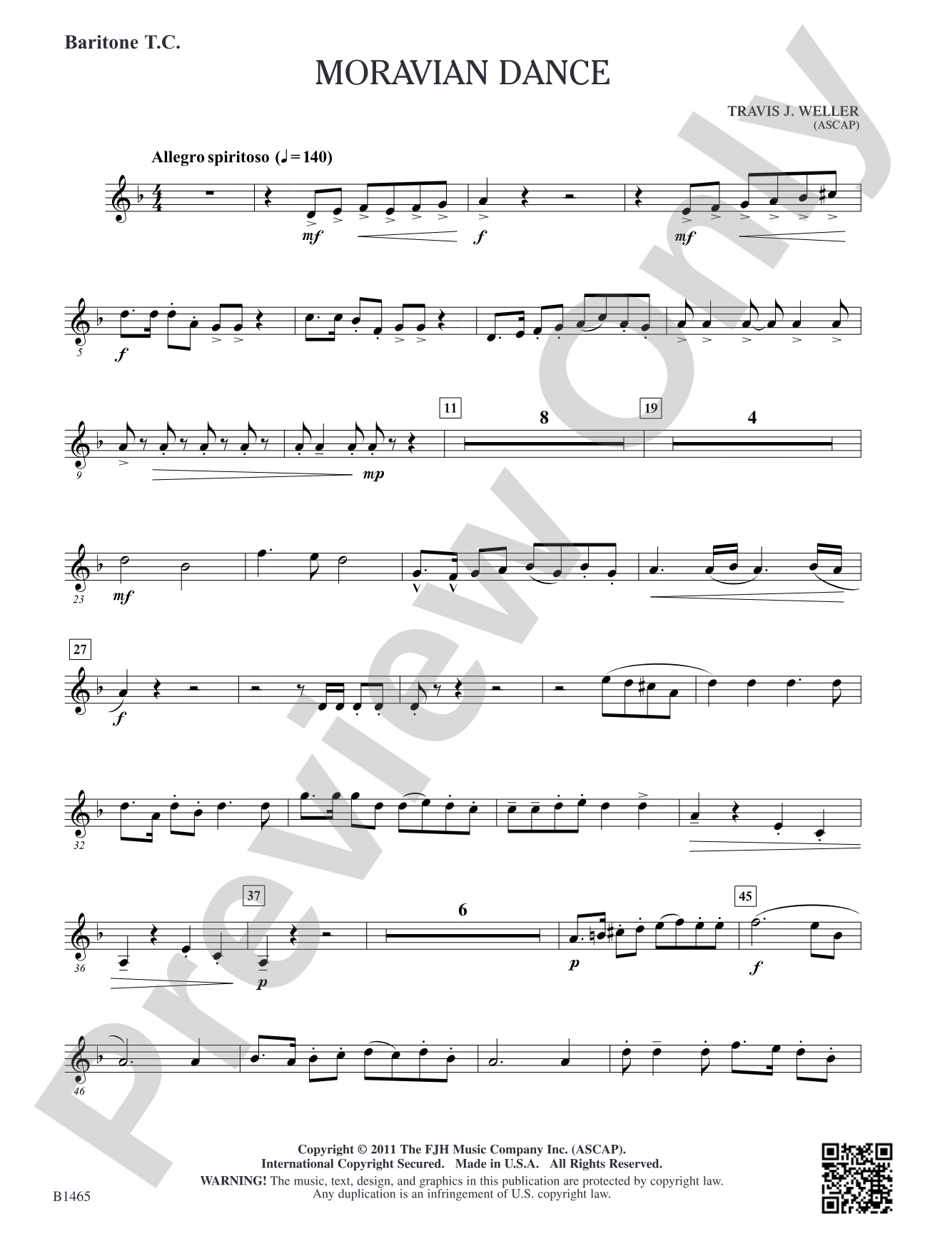 Moravian Dance: Baritone T.C.