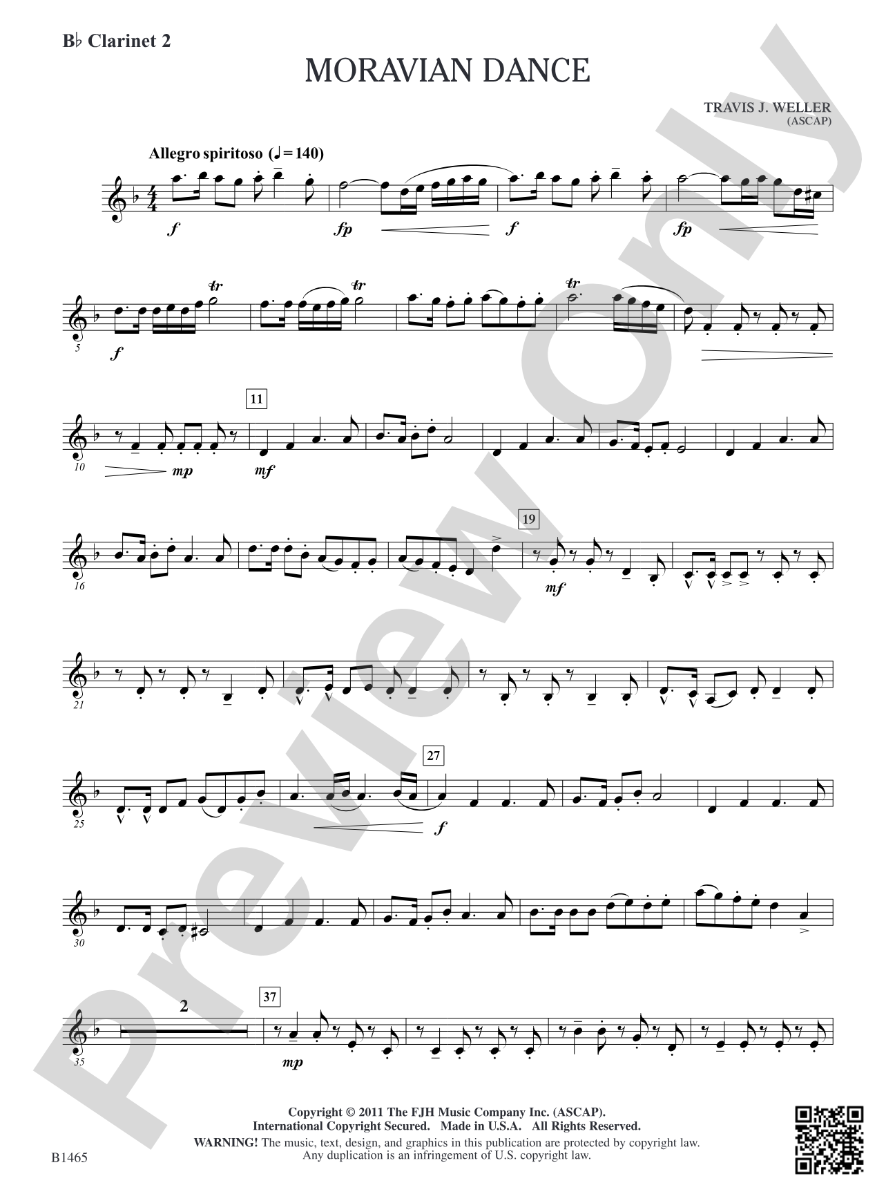 Moravian Dance: B-flat Clarinet 2