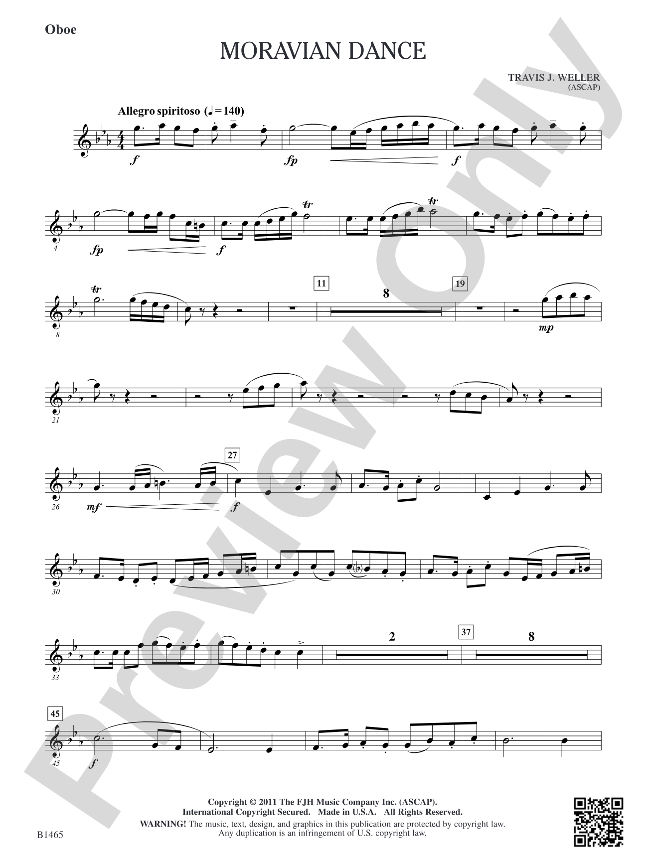 Moravian Dance: Oboe
