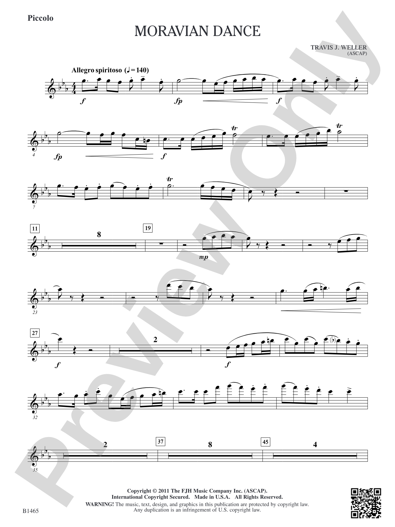Moravian Dance: Piccolo
