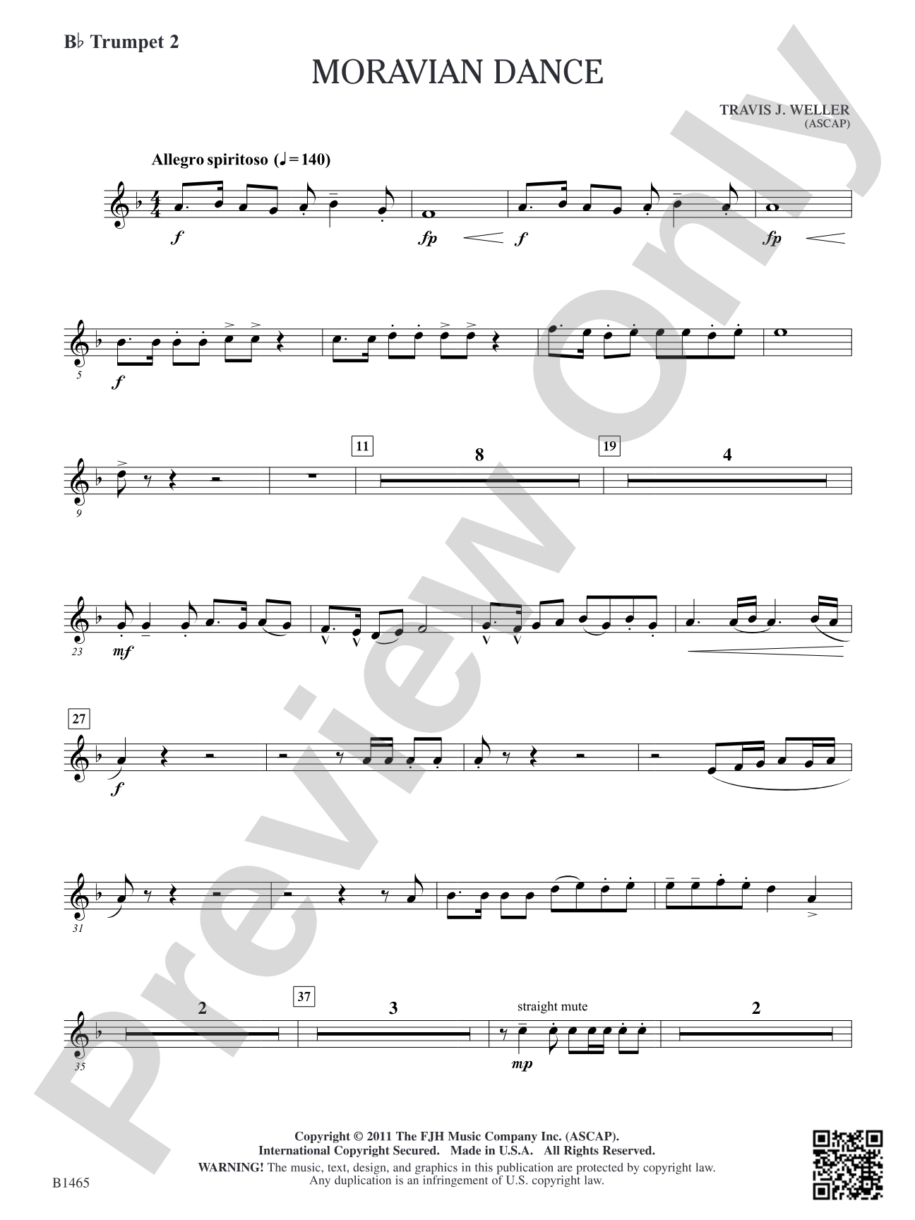 Moravian Dance: B-flat Trumpet 2