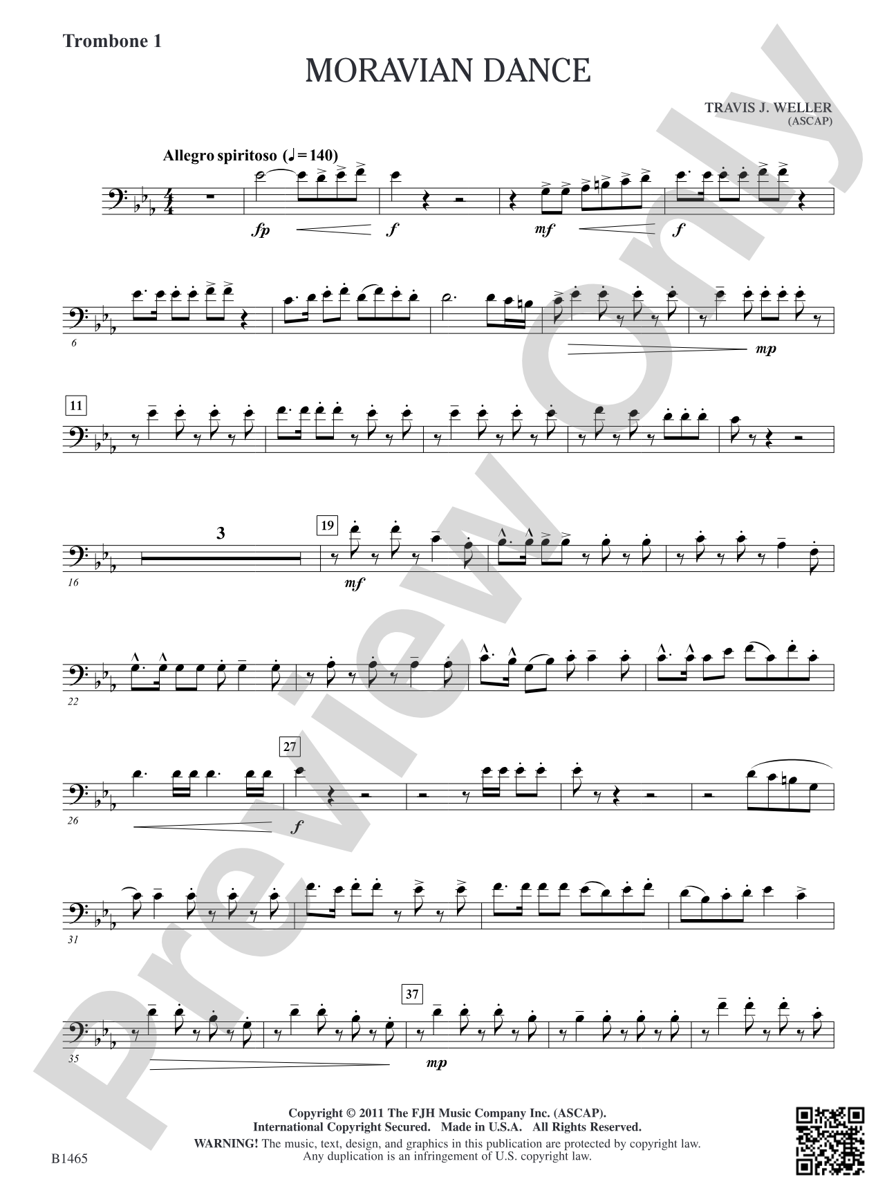 Moravian Dance: Trombone 1