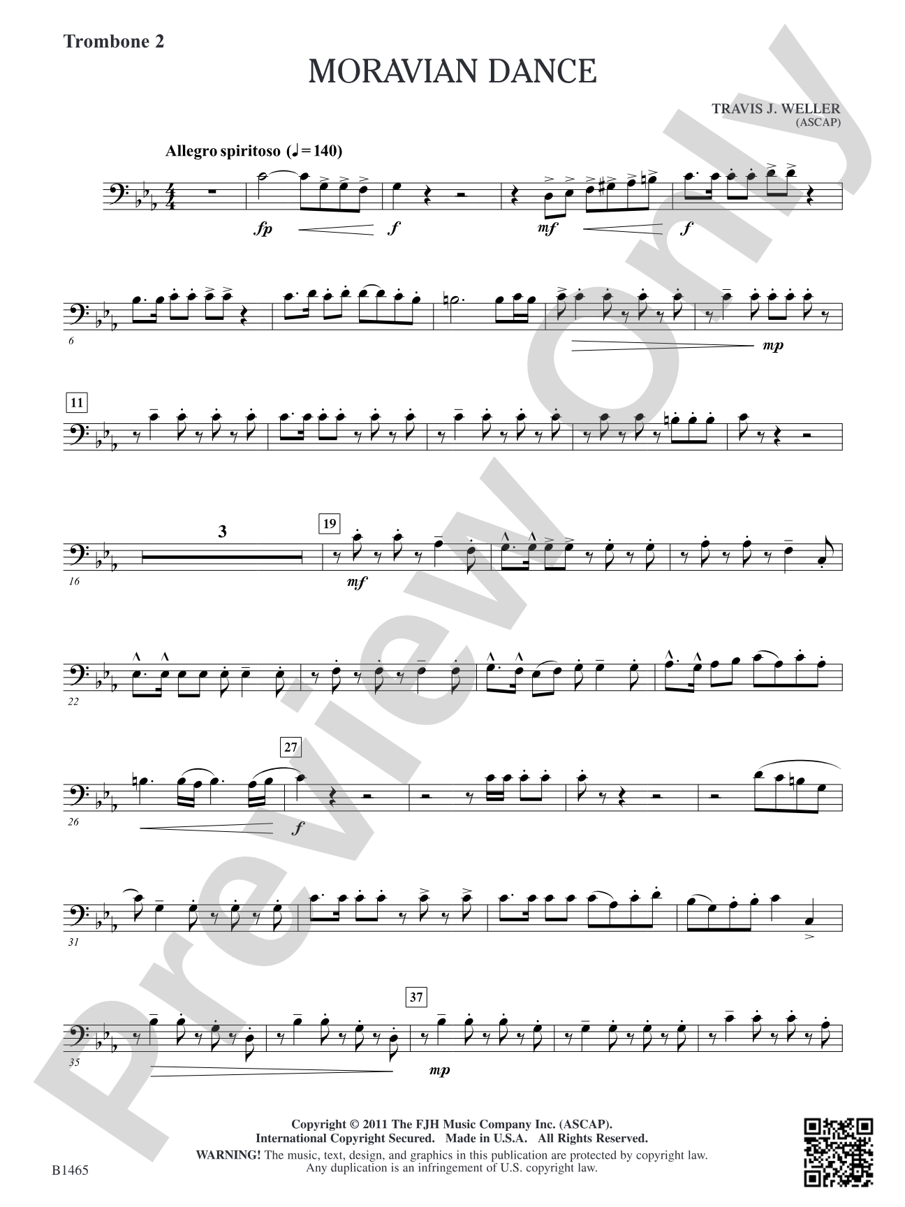 Moravian Dance: Trombone 2