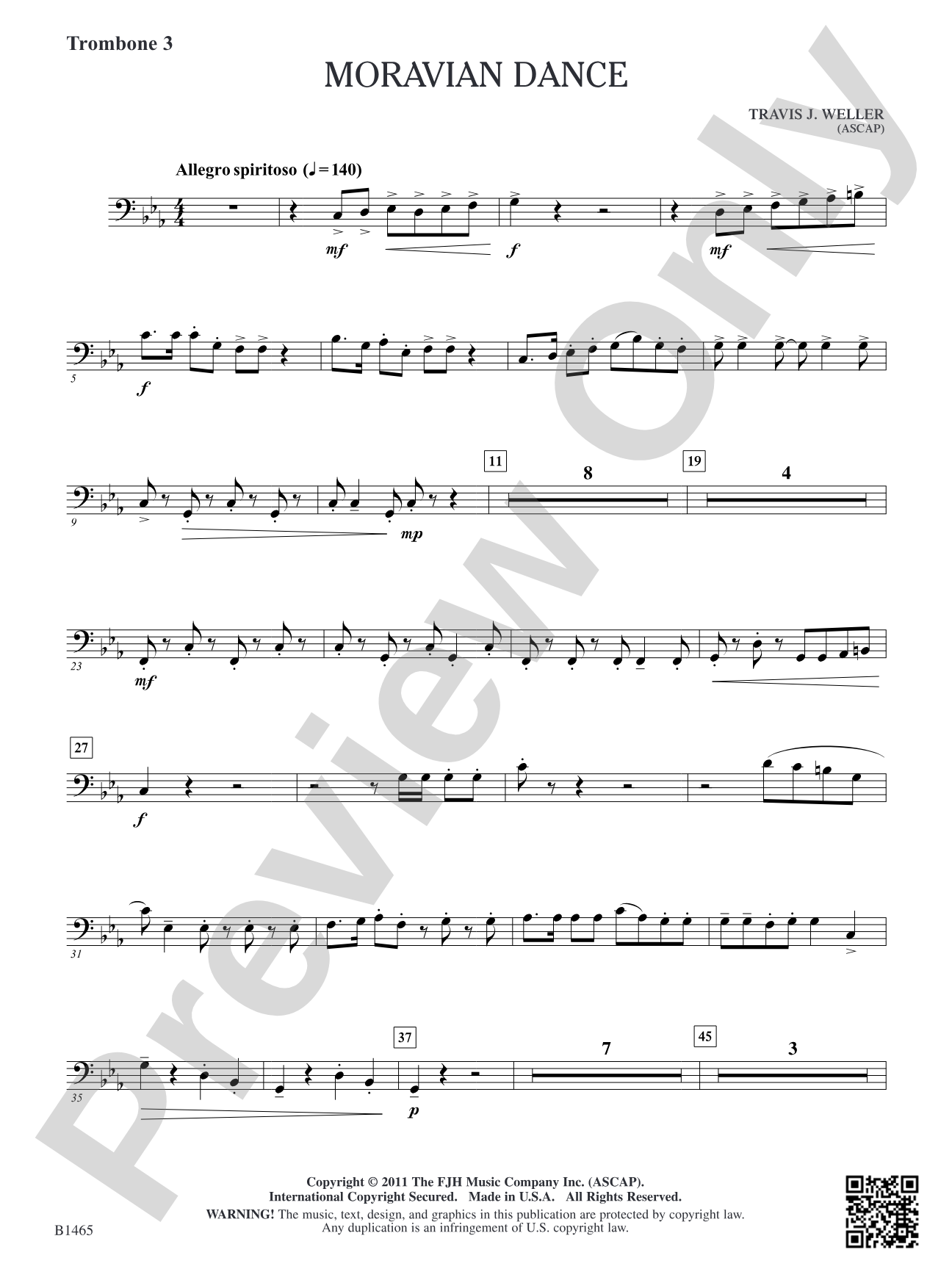 Moravian Dance: Trombone 3
