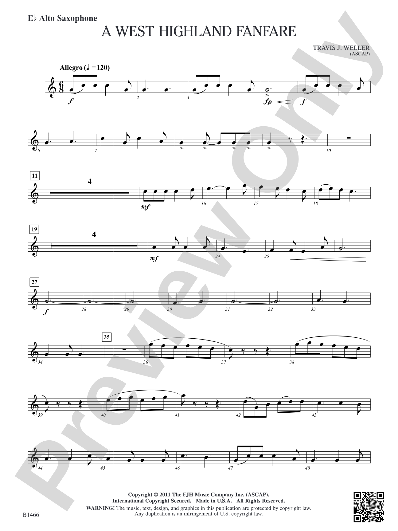 A West Highland Fanfare: E-flat Alto Saxophone