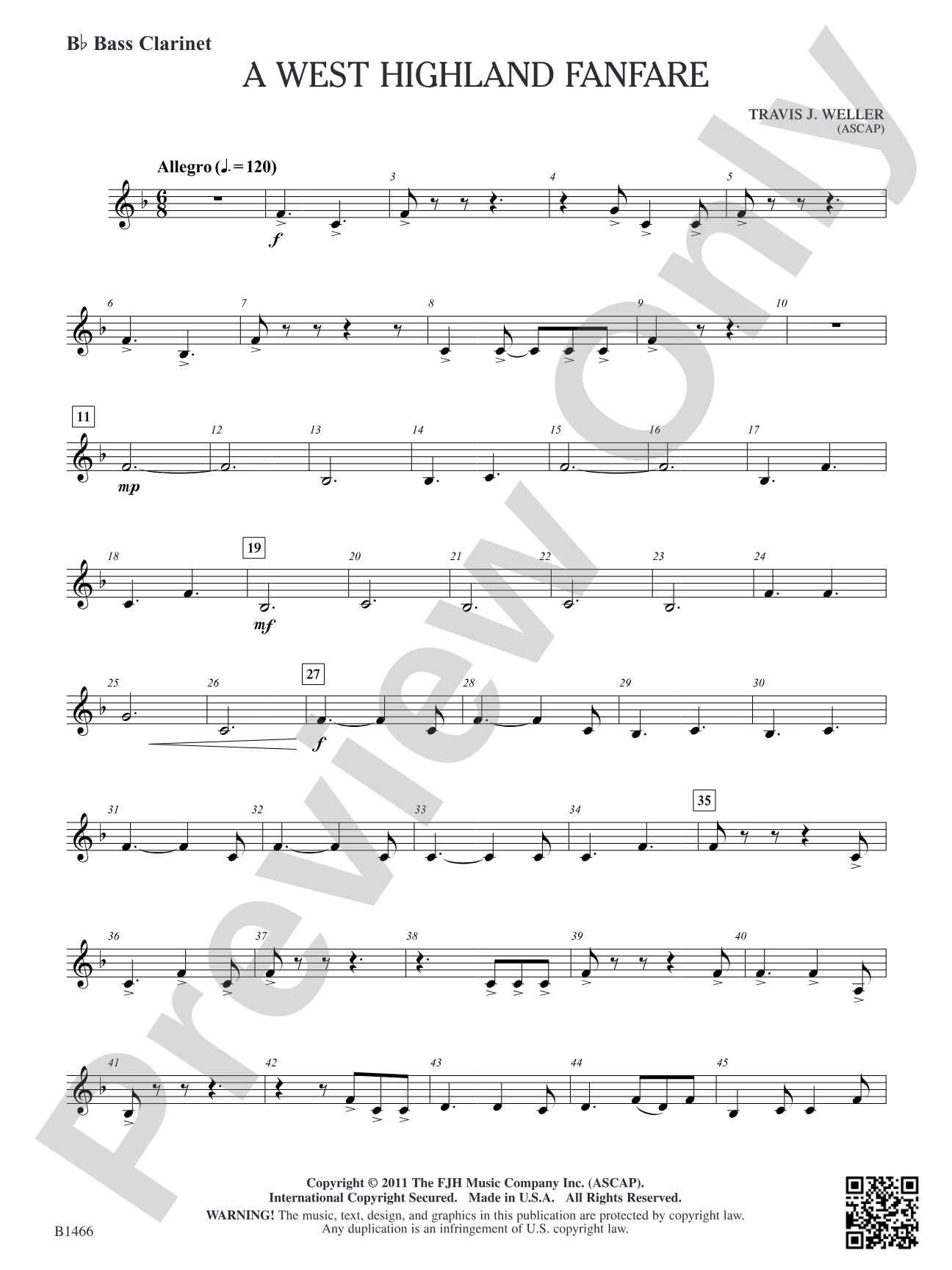 A West Highland Fanfare: B-flat Bass Clarinet