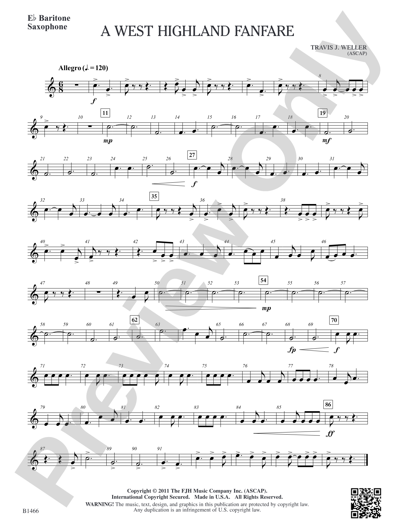 A West Highland Fanfare: E-flat Baritone Saxophone