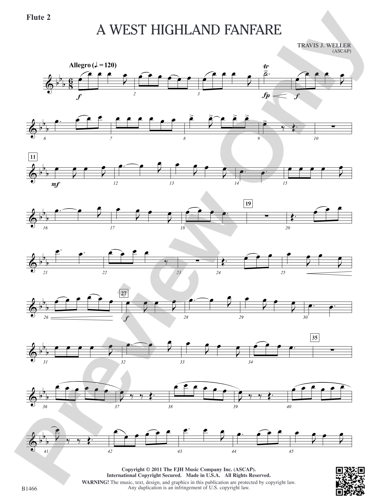 A West Highland Fanfare: Flute 2
