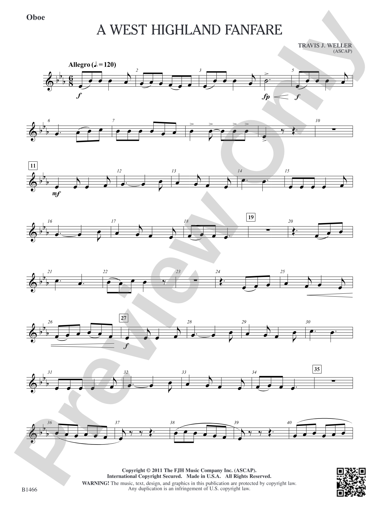 A West Highland Fanfare: Oboe