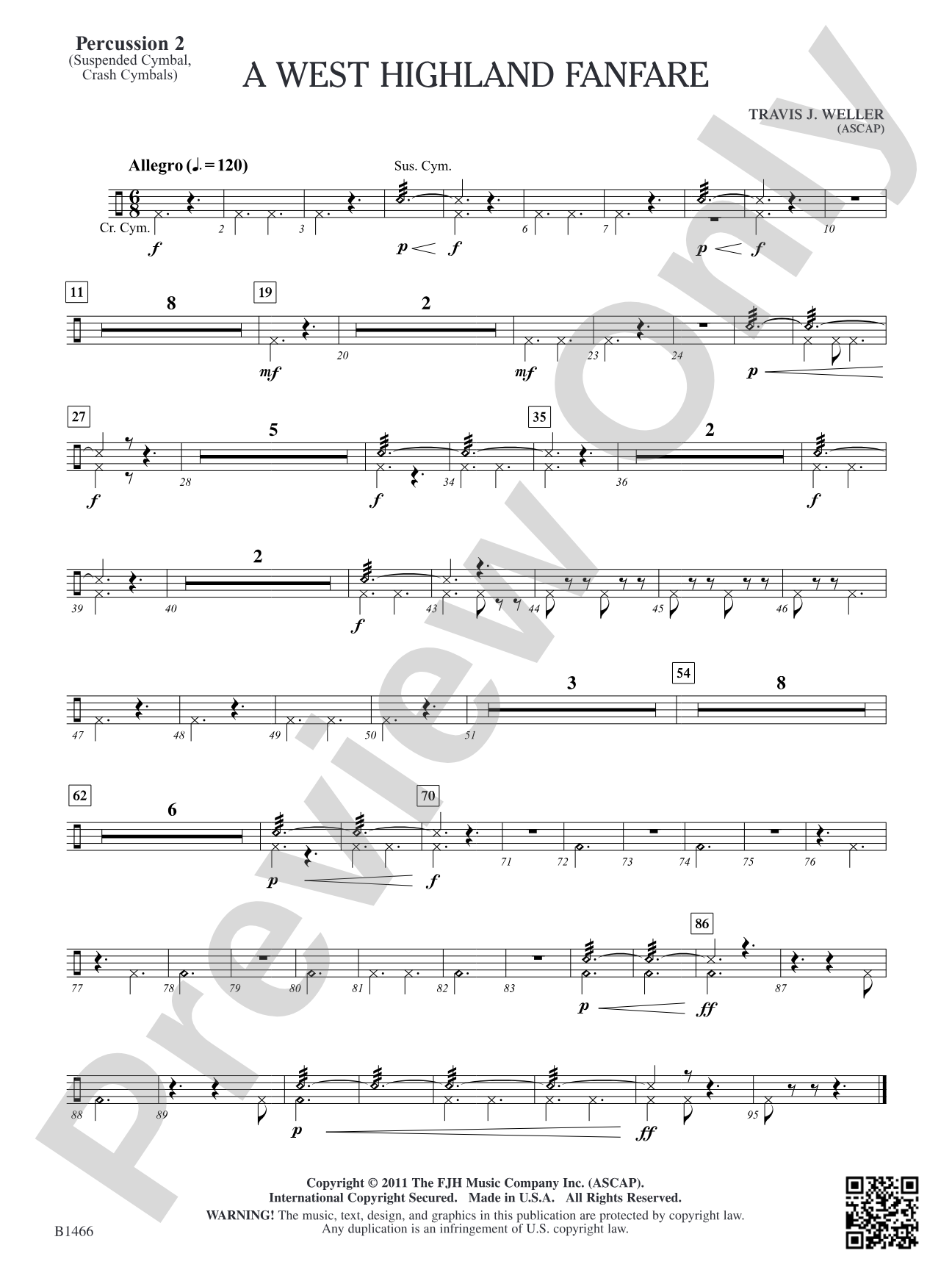 A West Highland Fanfare: Percussion 2