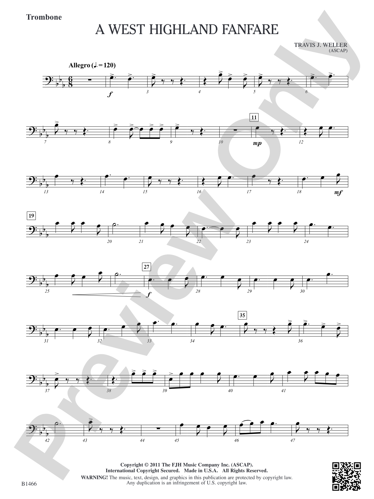 A West Highland Fanfare: Trombone