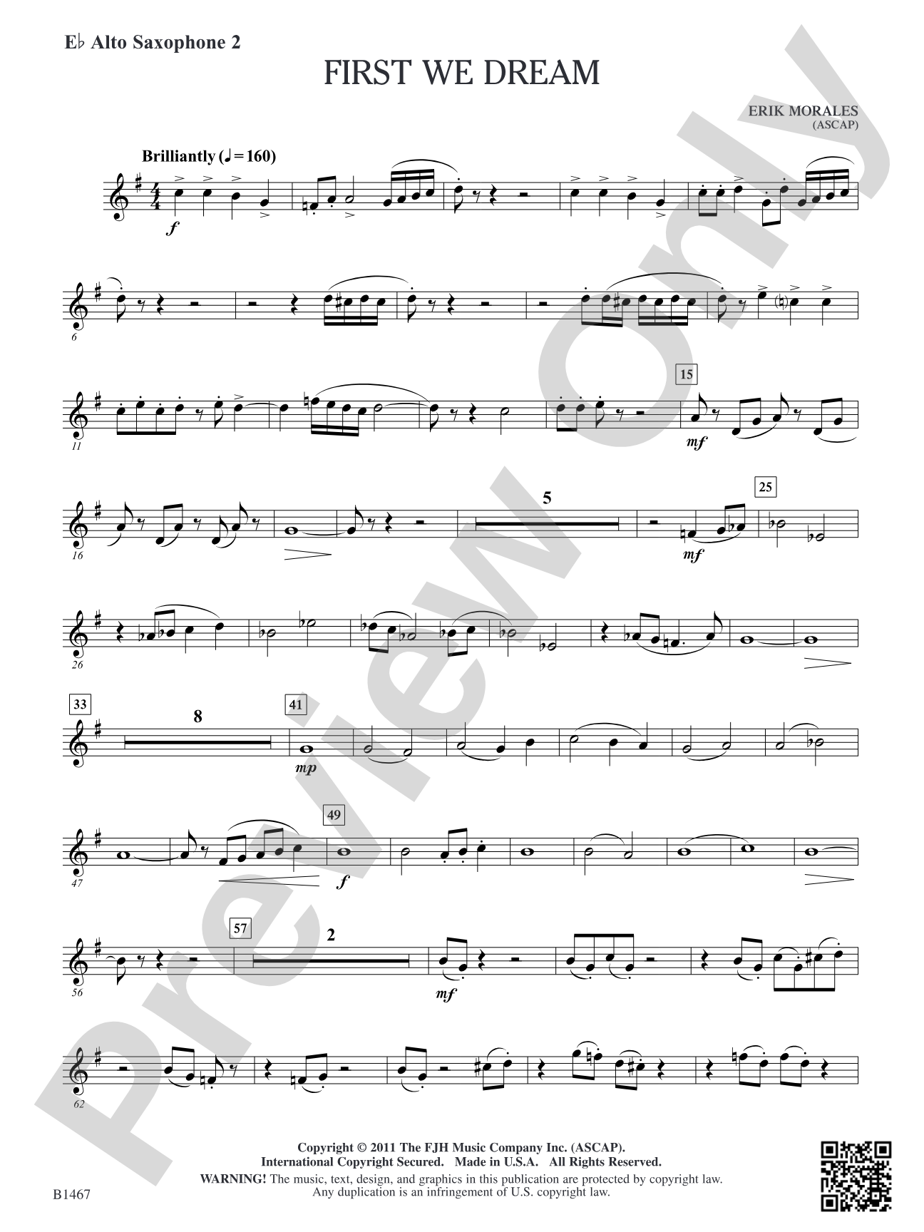 First We Dream: E-flat Alto Saxophone 2