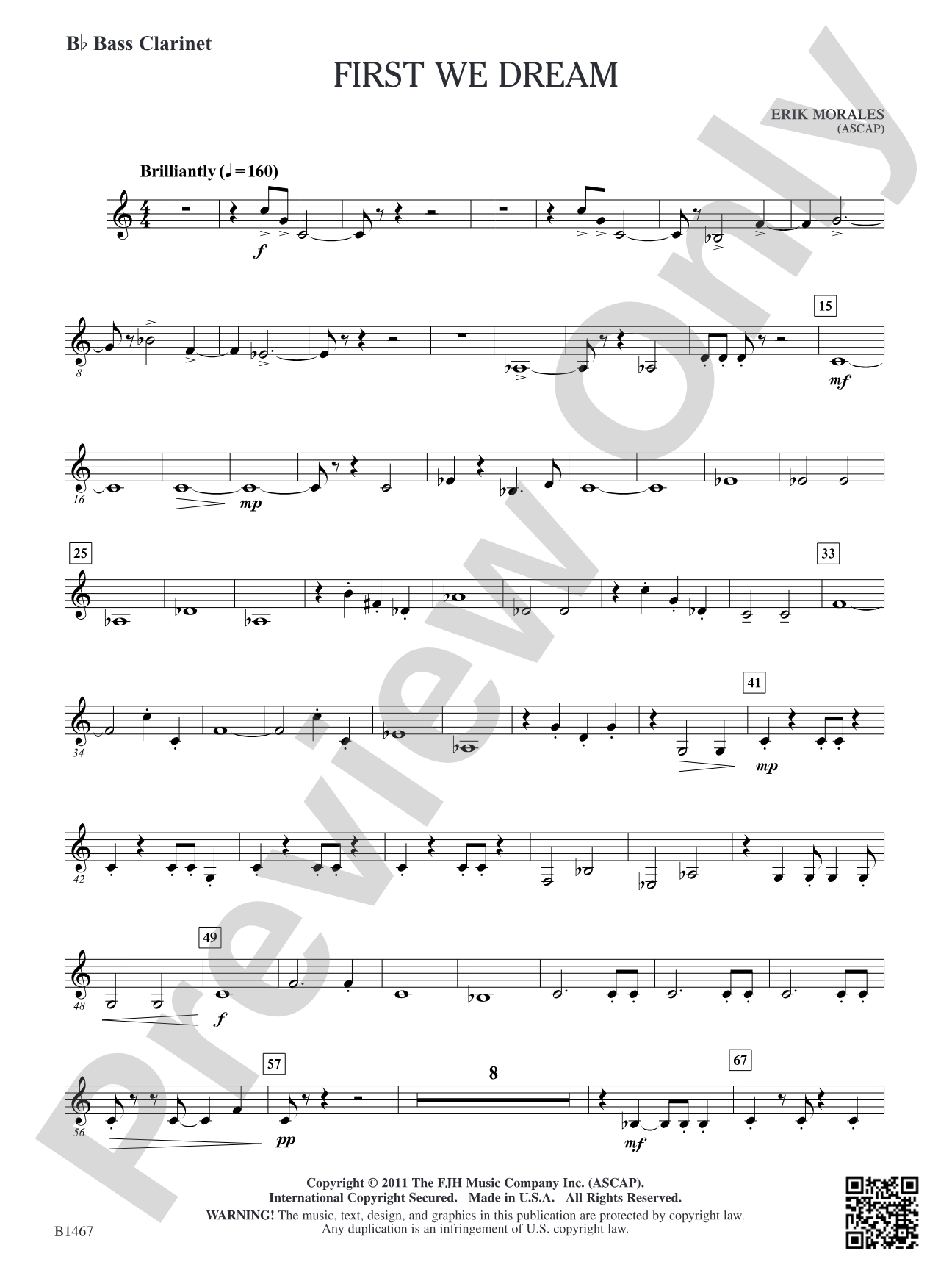 First We Dream: B-flat Bass Clarinet