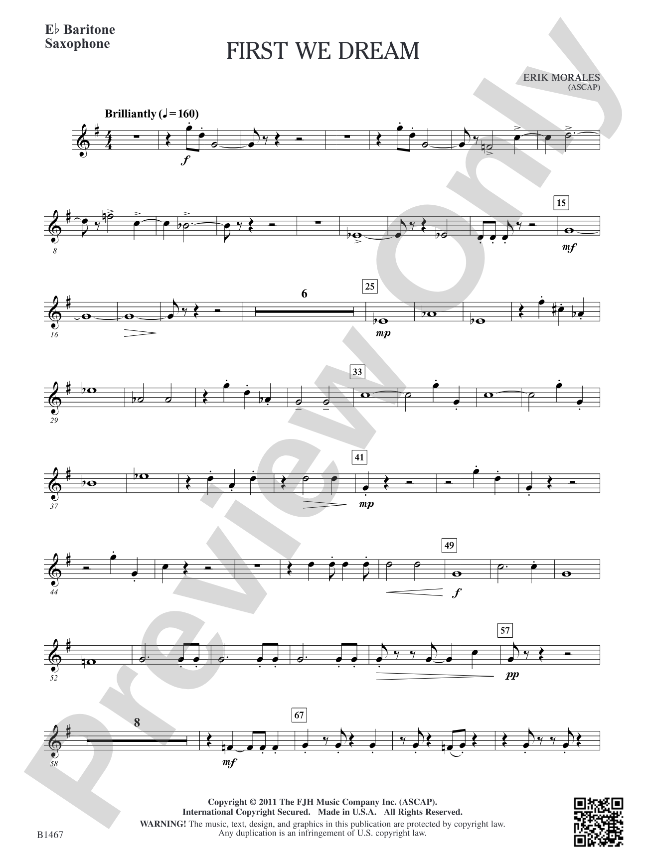 First We Dream: E-flat Baritone Saxophone