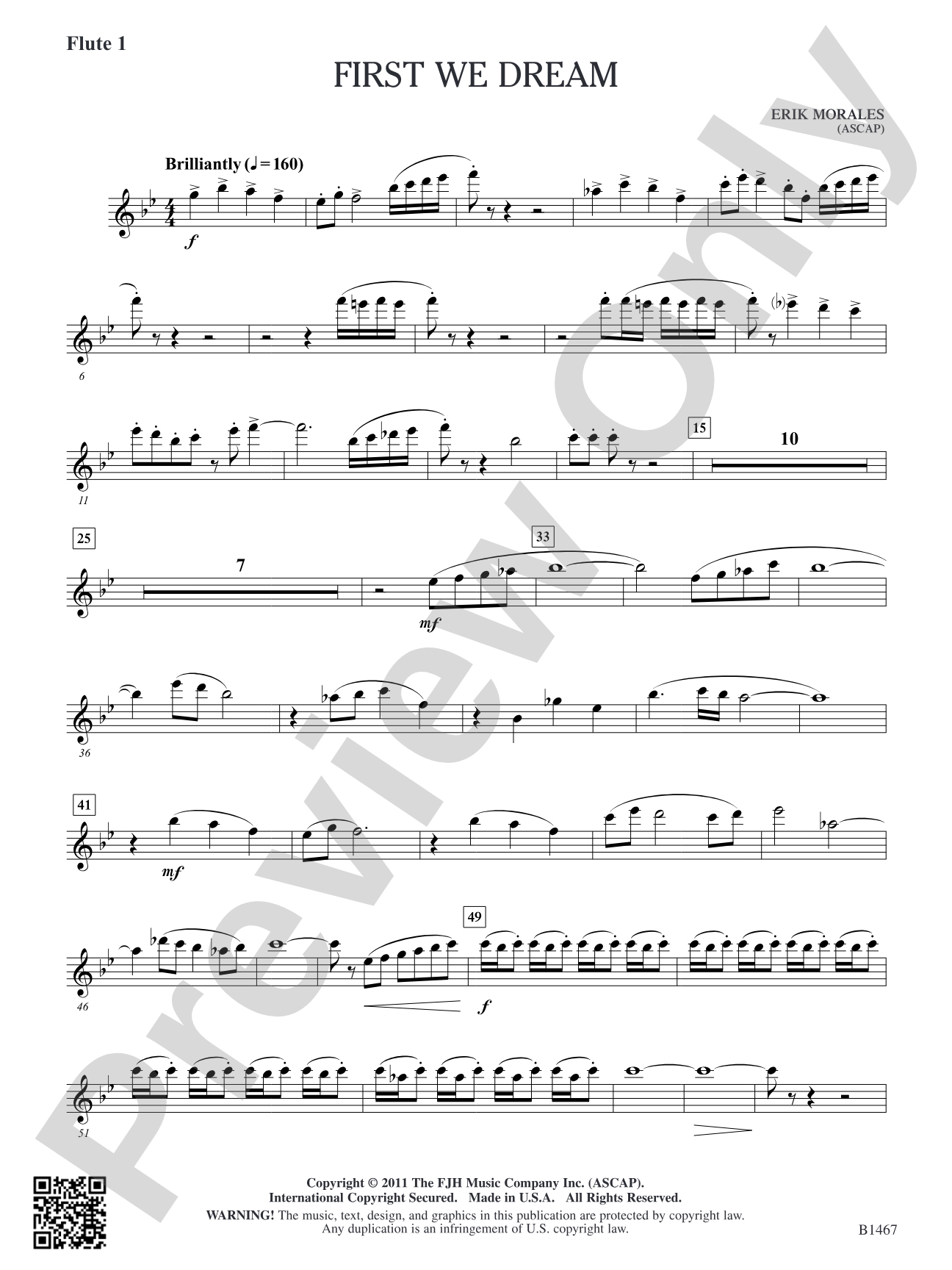 First We Dream: Flute 1