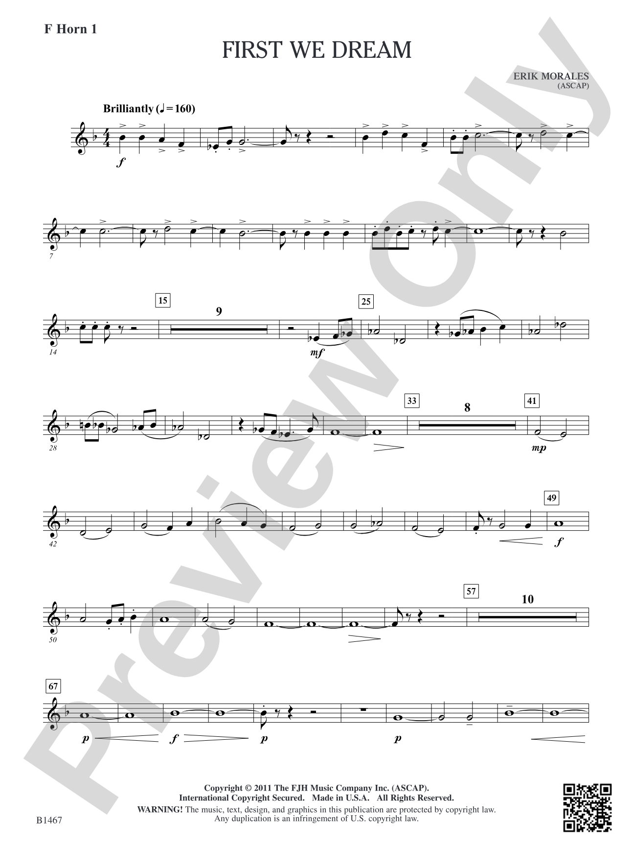 First We Dream: F Horn 1