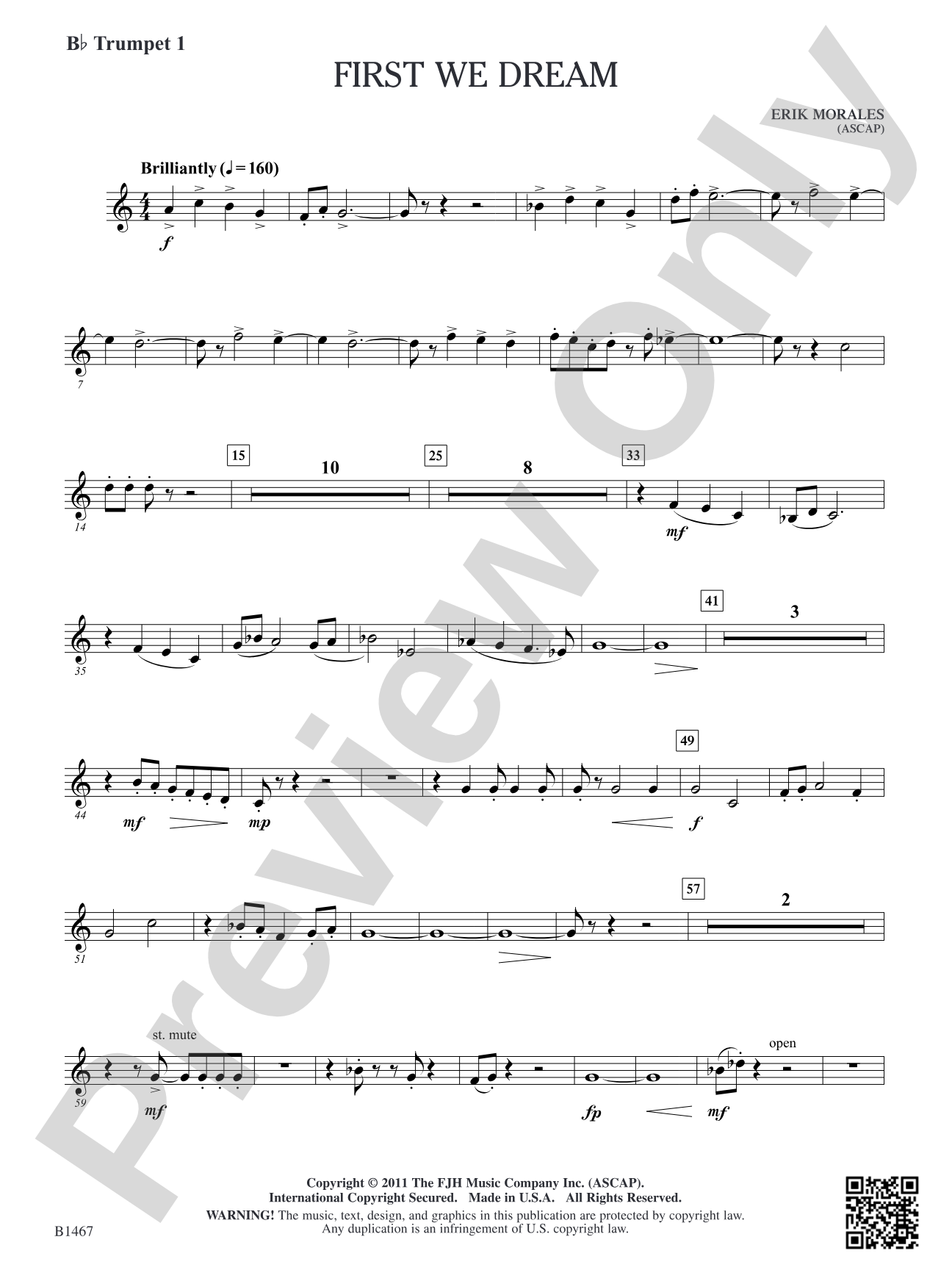 First We Dream: B-flat Trumpet 1