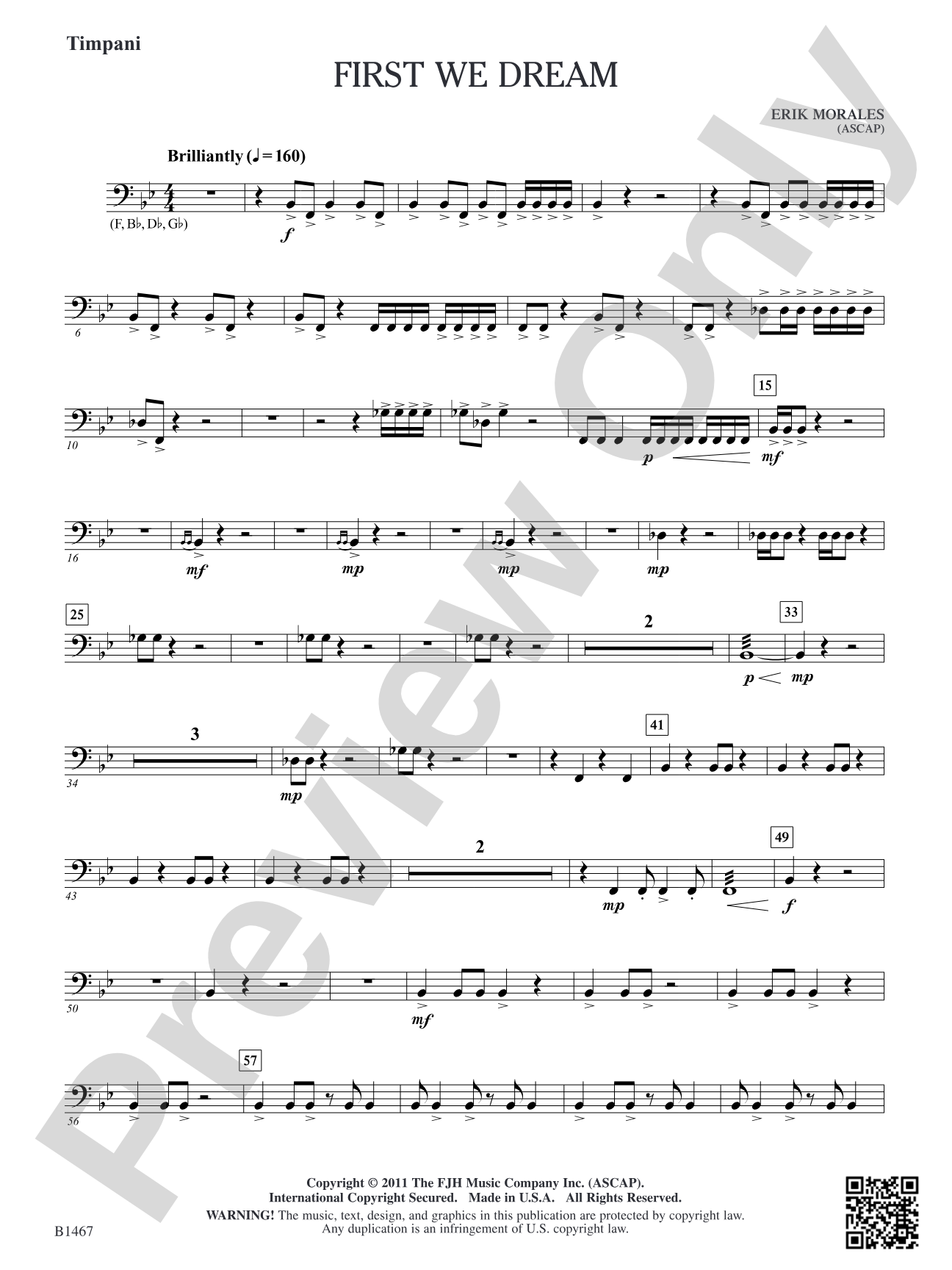 First We Dream: Timpani