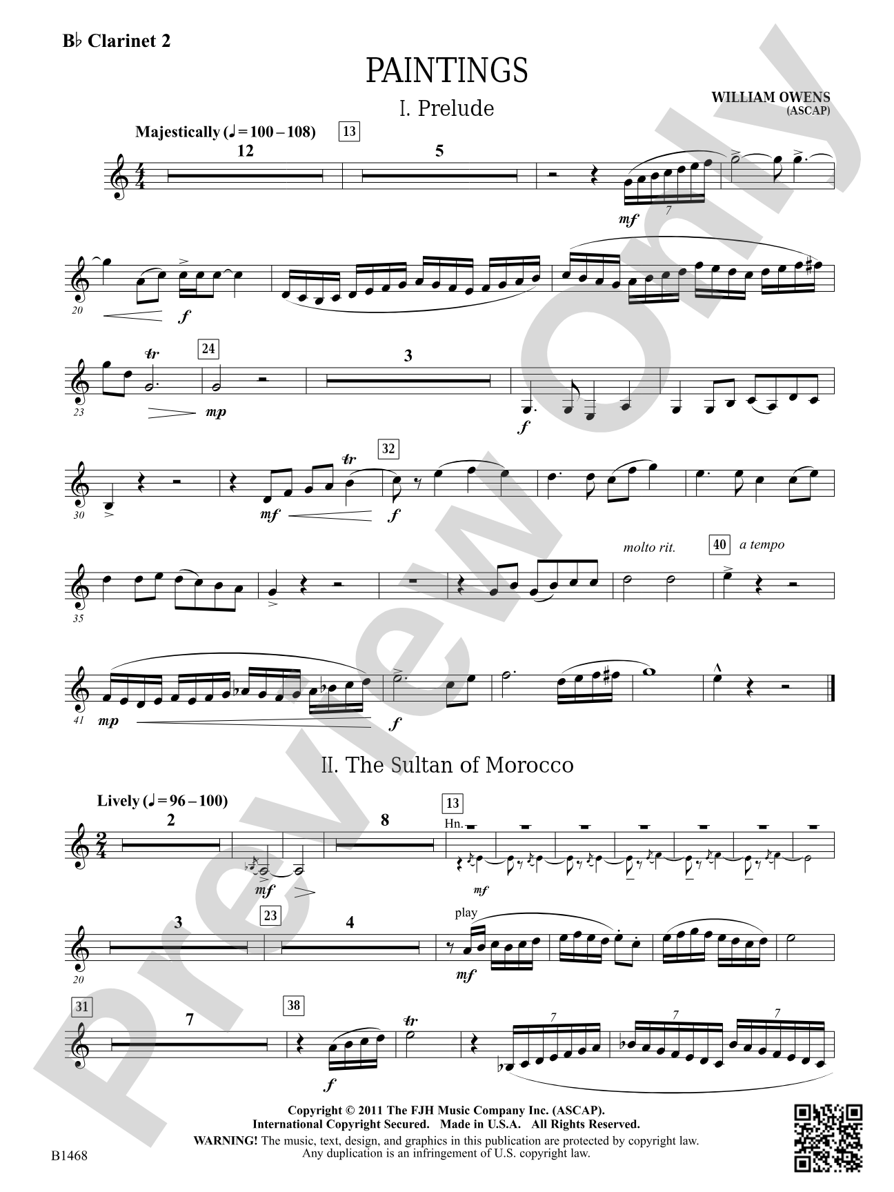 Paintings: B-flat Clarinet 2