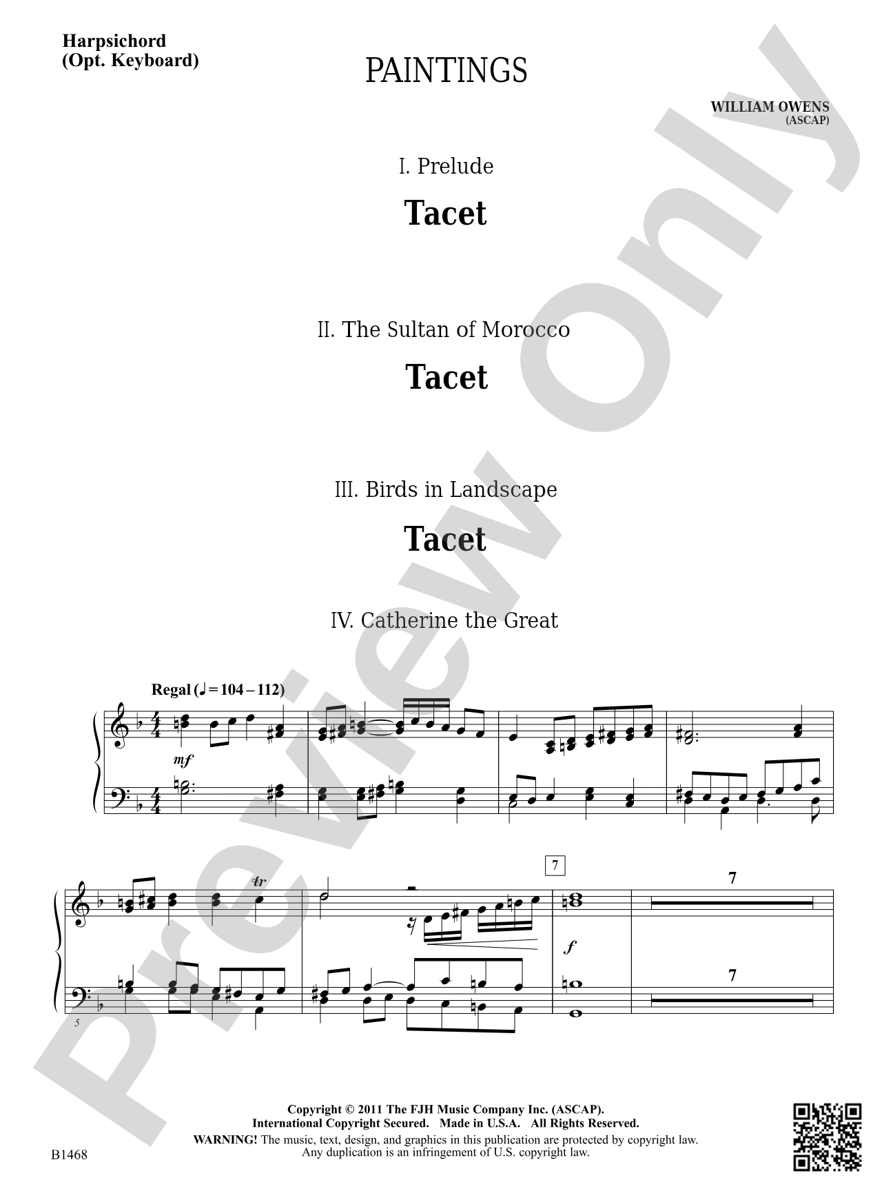 Paintings: Harpsichord (Opt. Keyboard)