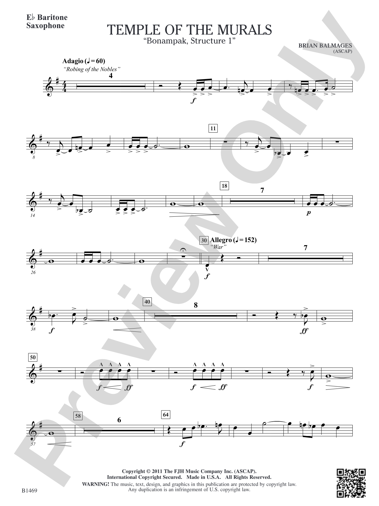 Temple of the Murals: E-flat Baritone Saxophone