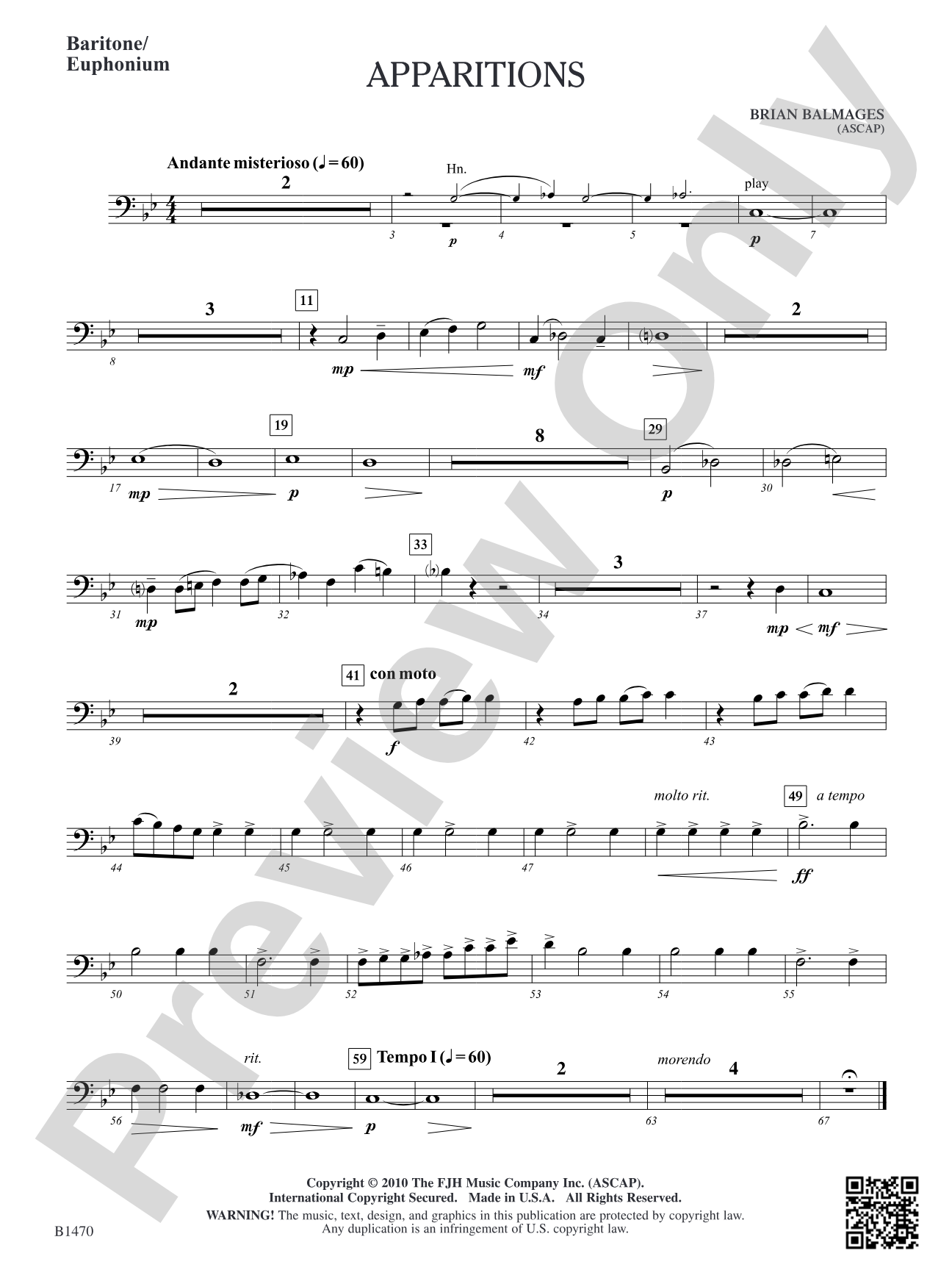 Apparitions: Baritone/Euphonium