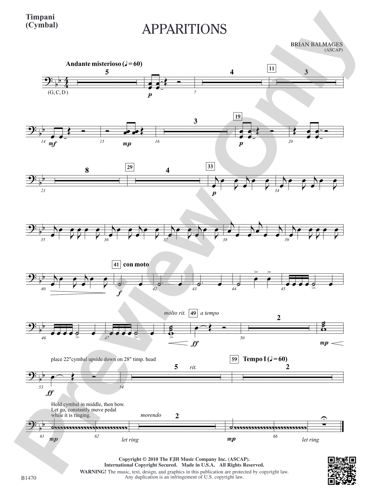 Apparitions: Timpani (Cymbal)