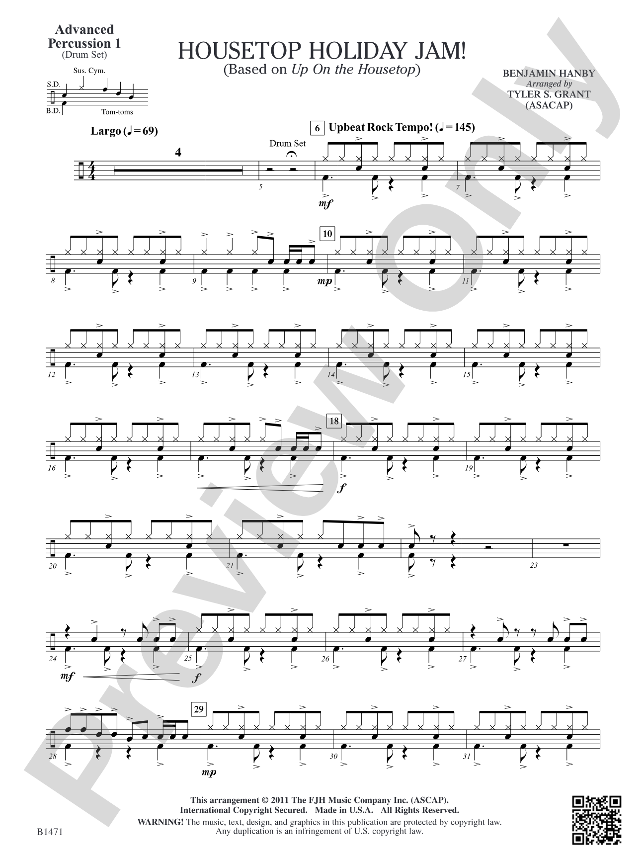 Housetop Holiday Jam!: Advanced Percussion