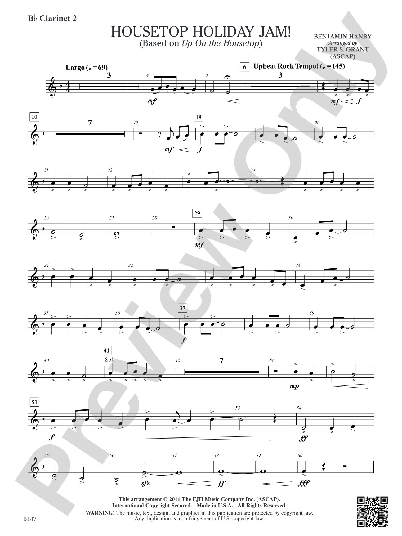 Housetop Holiday Jam!: B-flat Clarinet 2