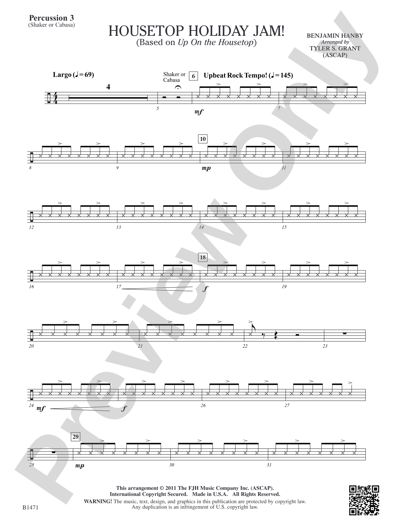 Housetop Holiday Jam!: Percussion 3