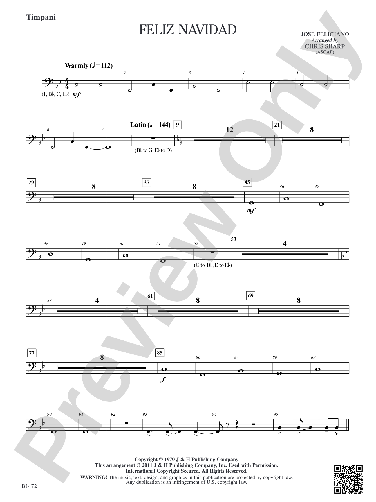 Feliz Navidad: Timpani