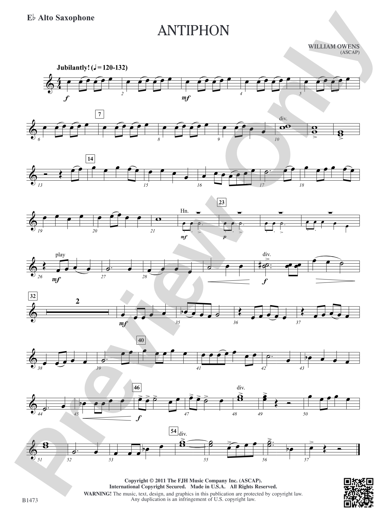 Antiphon: E-flat Alto Saxophone