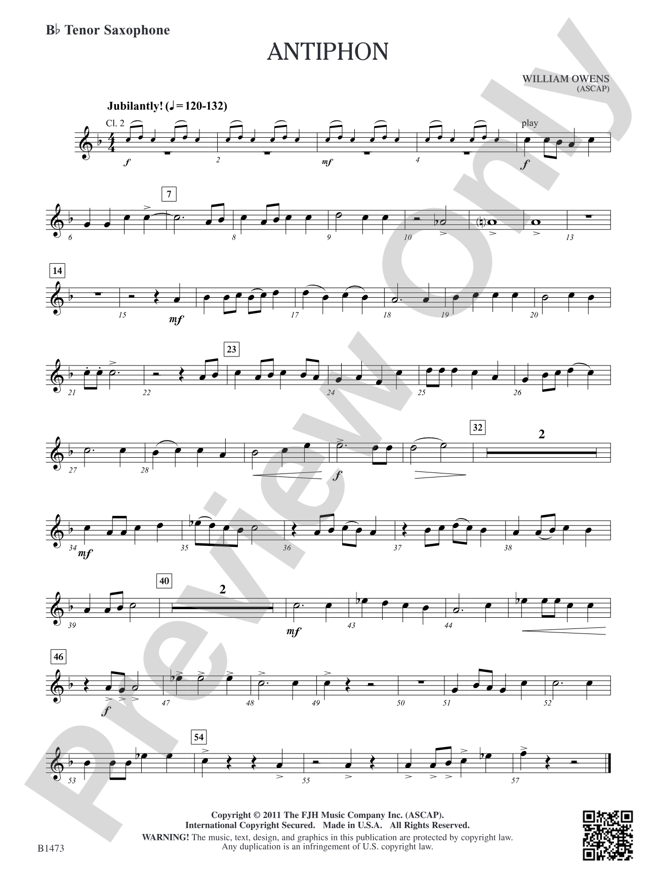 Antiphon: B-flat Tenor Saxophone
