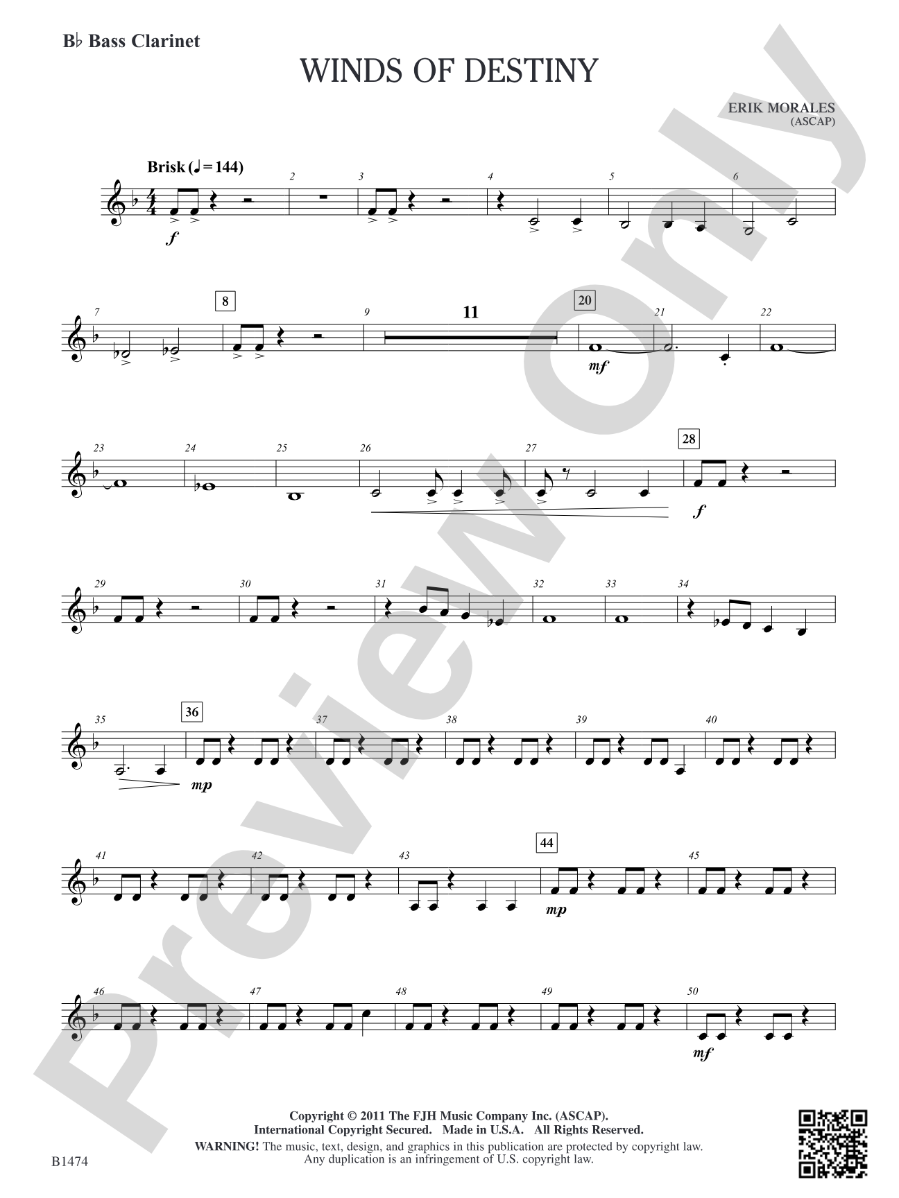 Winds of Destiny: B-flat Bass Clarinet