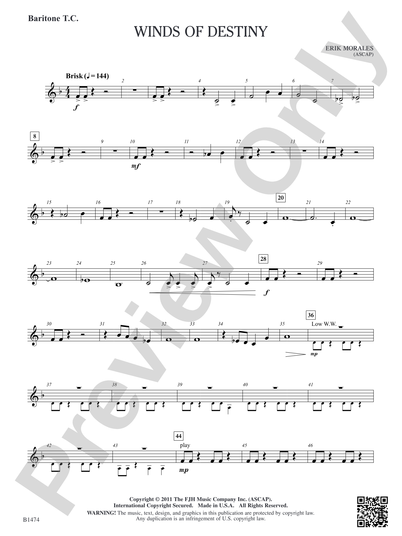 Winds of Destiny: Baritone T.C.