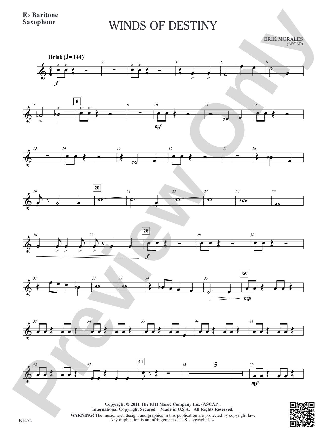 Winds of Destiny: E-flat Baritone Saxophone
