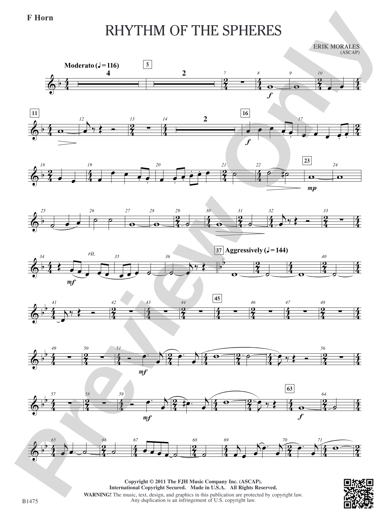 Rhythm of the Spheres: F Horn
