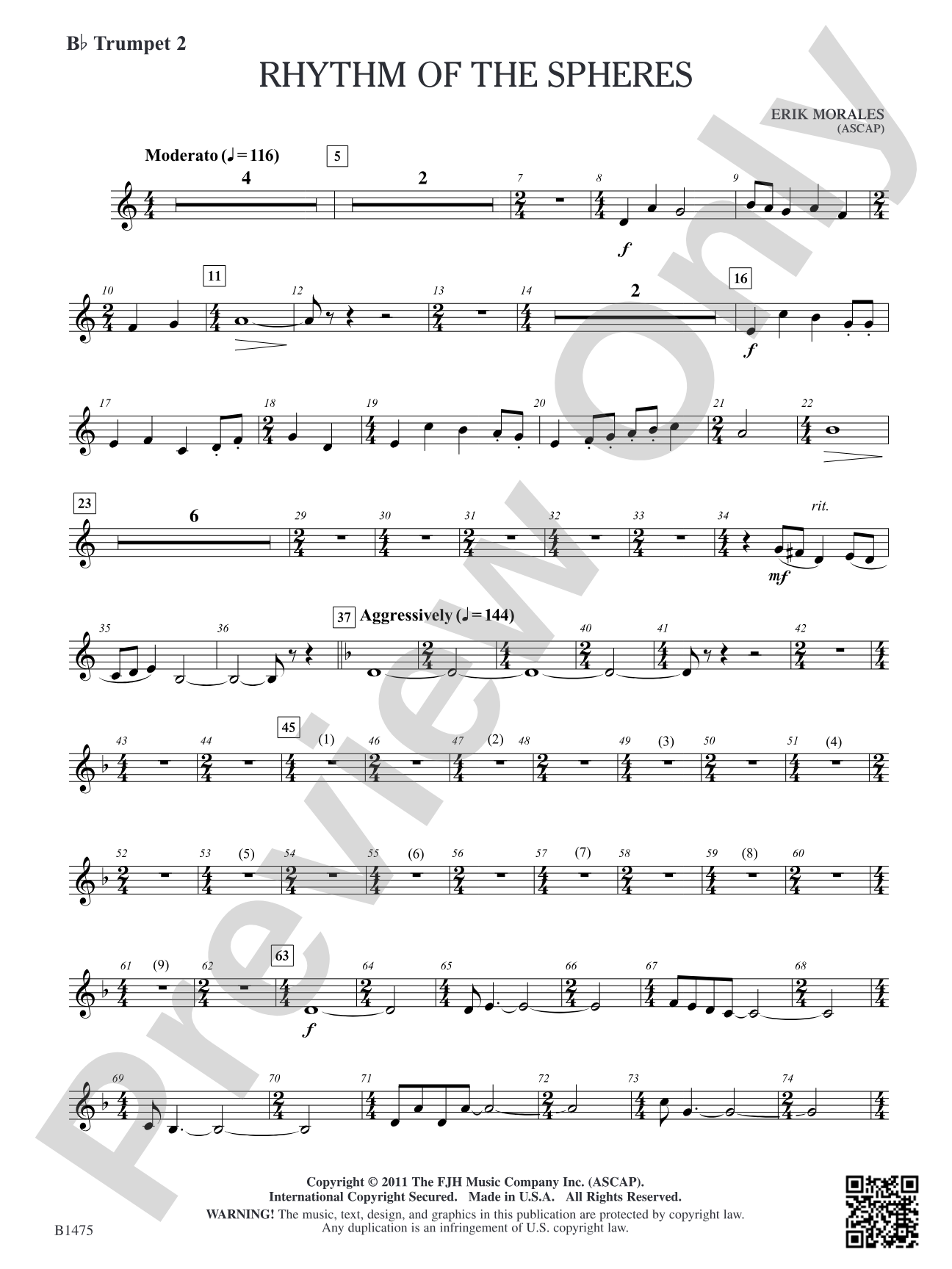 Rhythm of the Spheres: B-flat Trumpet 2