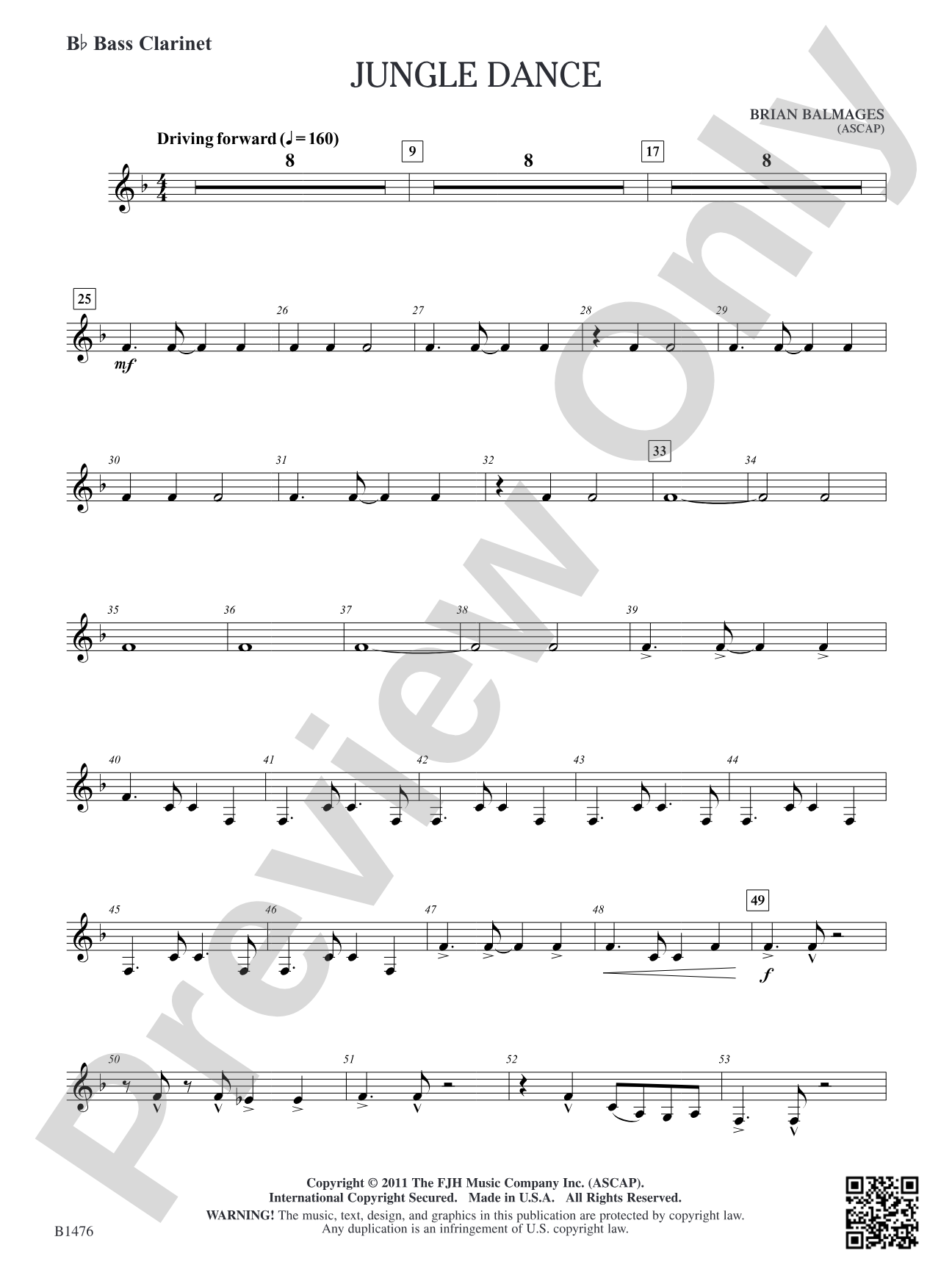 Jungle Dance: B-flat Bass Clarinet