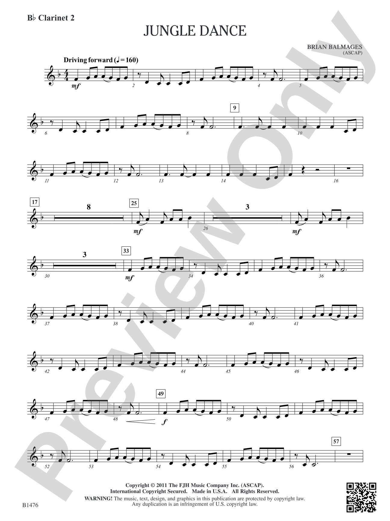 Jungle Dance: B-flat Clarinet 2