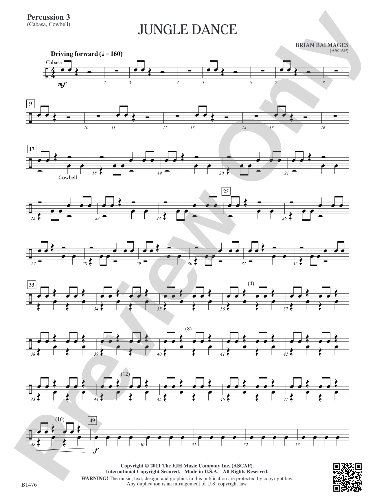 Jungle Dance: Percussion 3