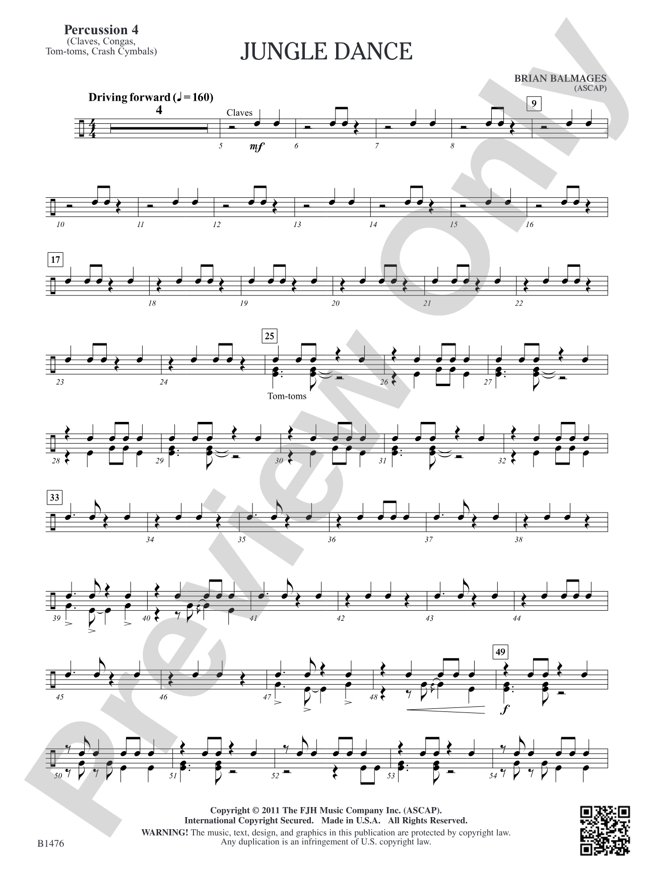 Jungle Dance: Percussion 4